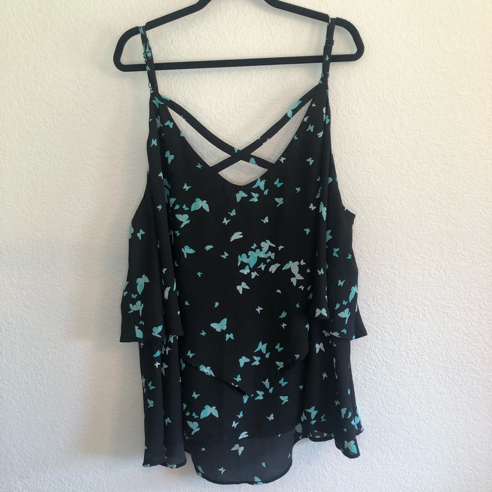 Torrid Tiered Double Layer Butterfly Camisole - image 7